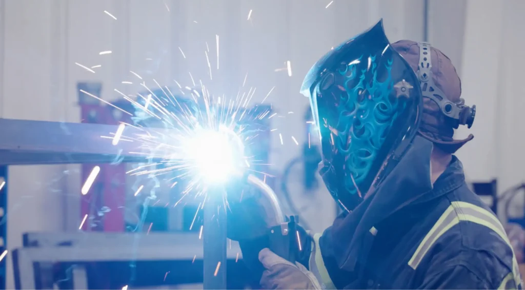 person welding